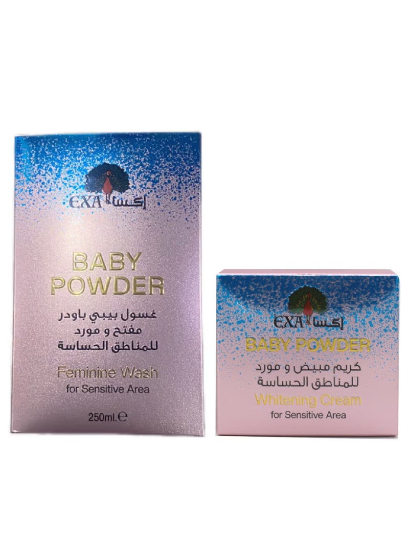 إكسا كريم تبييض المناطق الحساسة 360 جرام و غسول نسائي مفتح ومورد  للمناطق الحساسة 250 مل - Image 1