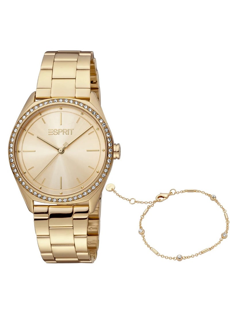 ESPRIT Esprit Stainless Steel Analog Women's Bracelet Watch With  Stainless Steel Gold ES1L289M0065  - Image 1