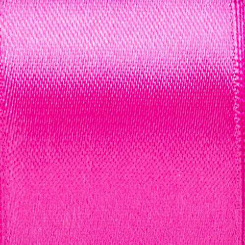 Craft County - 2 Inch Double Faced Satin Ribbon - Hot Pink - 25 Yards (75 ft) - Great for Crafts Projects, Wrapping, Weddings, Parties, Floral Projects, Home Décor, & More - Image 3