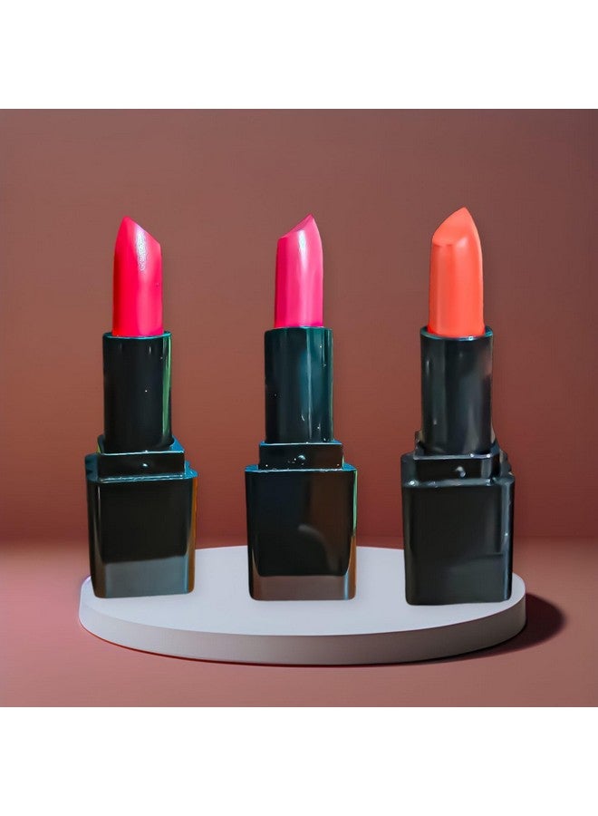 Lui Pui Creamy Matte Stick Lipstick with Long Lasting, Pigmented, Moisturizes & Hydrates Lips pack of 3 - Image 2