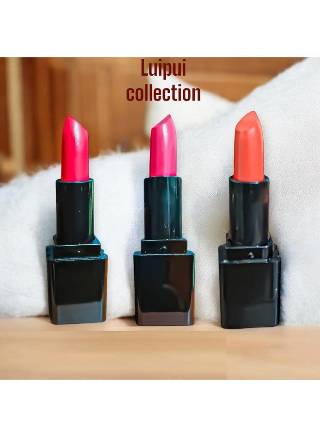 Lui Pui Creamy Matte Stick Lipstick with Long Lasting, Pigmented, Moisturizes & Hydrates Lips pack of 3 - Image 3