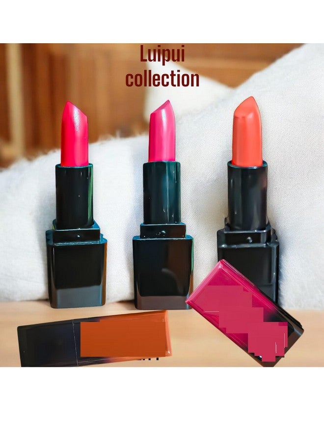 Lui Pui Creamy Matte Stick Lipstick with Long Lasting, Pigmented, Moisturizes & Hydrates Lips pack of 3 - Image 4