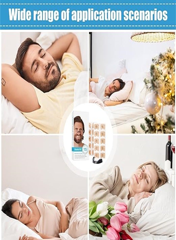 Anti-snoring nose patch / Improve sleep quality / Suitable for hotels / home / business travel (black) - Image 5