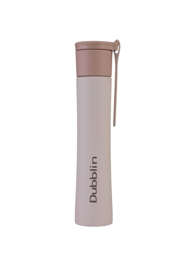 Dubblin Belly Water Bottle 230 ml| Double Wall Vacuum Insulated Stainless Steel Bottle | Keeps Water Hot & Cold | No Sweat | Leak Proof | BPA Free, Color-White - Image 1