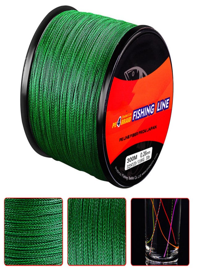 Proberos PE Braided Fishing Line 300m 30lb 2.5 Rock Sea Fishing Line for Saltwater Freshwater Green - Image 4