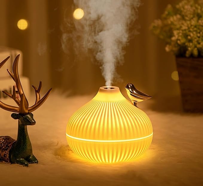 PURE NEST مرطب هواء على شكل بصل موزع زيت عطري بالموجات فوق الصوتية ضباب بارد هادئ محمول للمنزل والمكتب وغرفة الأطفال والسيارة يحسن جودة الهواء ويخفف الجفاف - Image 1