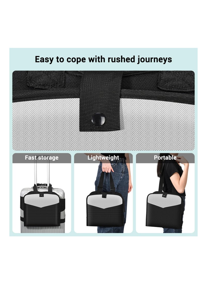 SYOSI - Carry on Luggage Seat for Toddler, Ride on Suitcase for Kids, Kids Travel Seat, Portable Foldable Luggage with Seat for Kids with Seat Belt, Portable Chair, Toddler Carrier for Free Parents' Hands - Image 1
