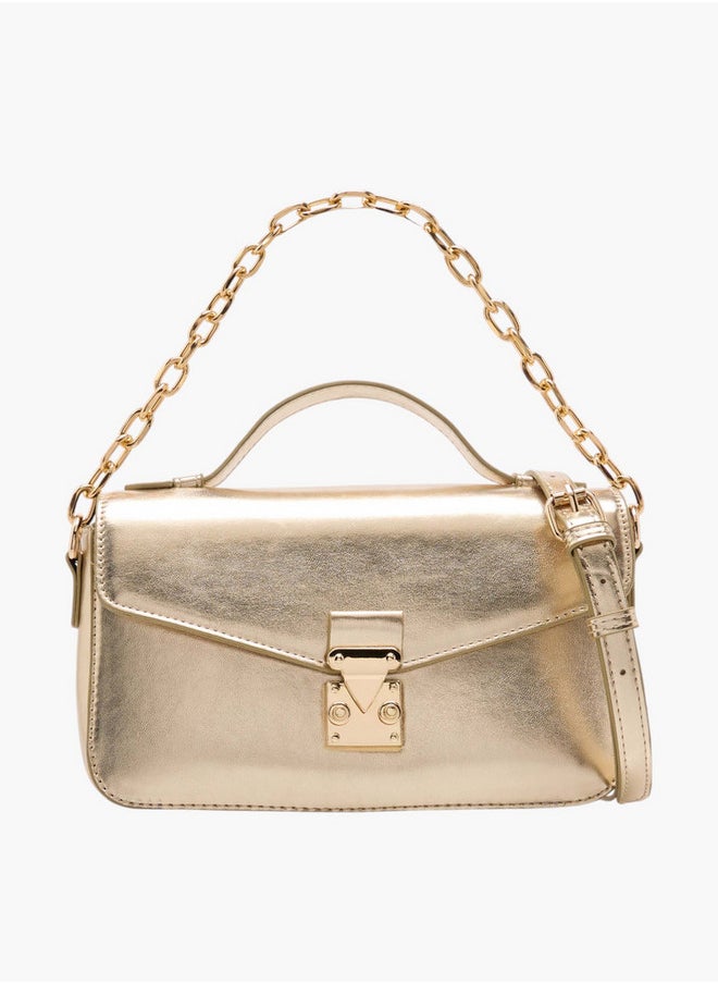 Flora Bella By Shoexpress Women's Monogram Print Crossbody Bag with Adjustable Strap and Twist Lock  - Image 1