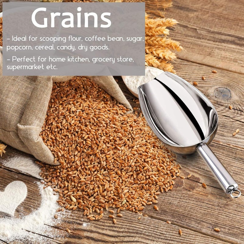 E-far مجموعة مغارف ثلج من الفولاذ المقاوم للصدأ E-far مكونة من 2 - Image 5