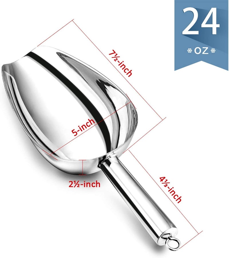 E-far مجموعة مغارف ثلج من الفولاذ المقاوم للصدأ E-far مكونة من 2 - Image 2