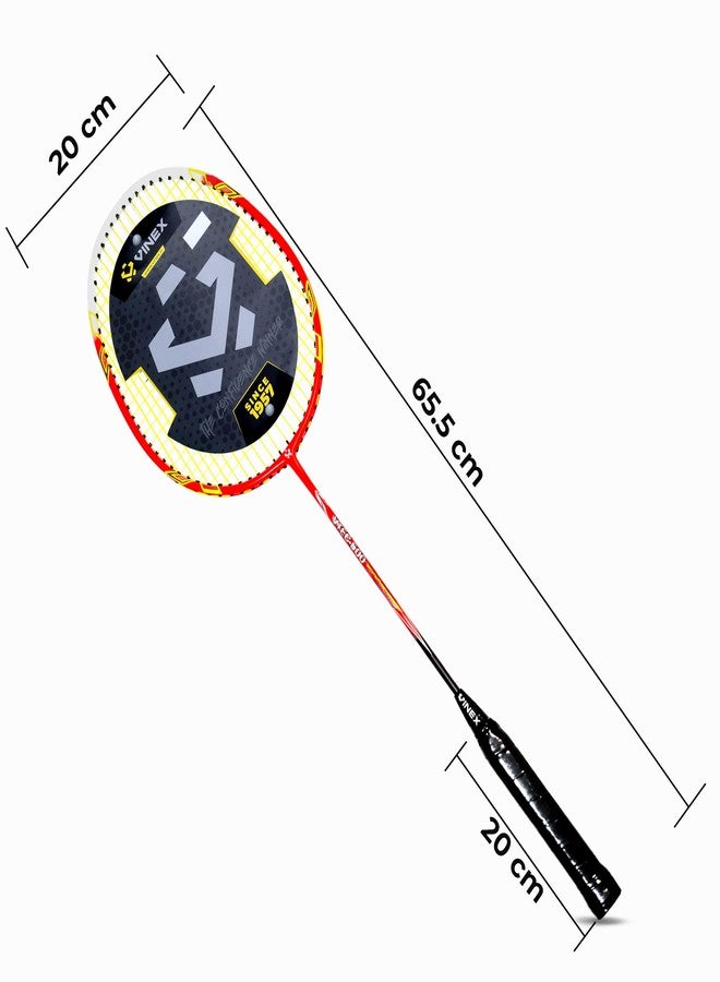 Vinex Badminton Aluminium Strung Badminton Racquet Black & Red (Pack of: 1) - VTEC 500 - Image 4