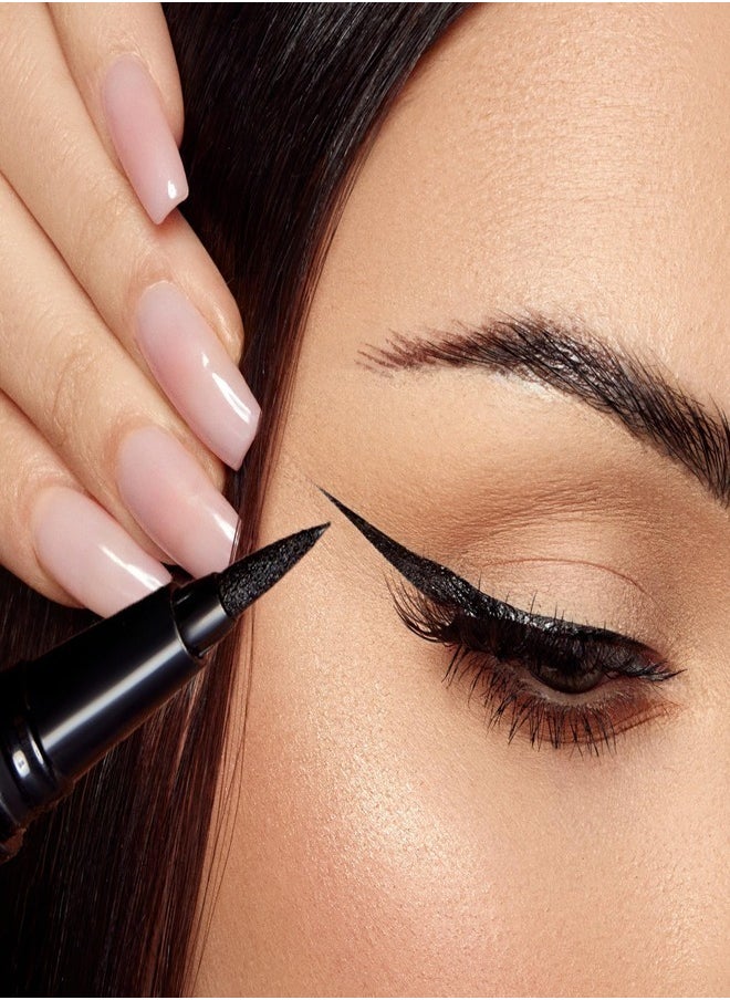 SEPHORA - SEPHORA COLLECTION 12h Intense Ink Classic Line - Precise, Intense Felt-Tip Eyeliner 01 Deep Black - Matte Deep Black 1ml - Image 1