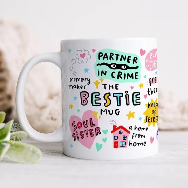 DAYS The Bestie Mug, My Sidekick, My Happy Place, My Partner in Crime, My Soul Sister, Best Friend Birthday Gift, for Her - Image 2