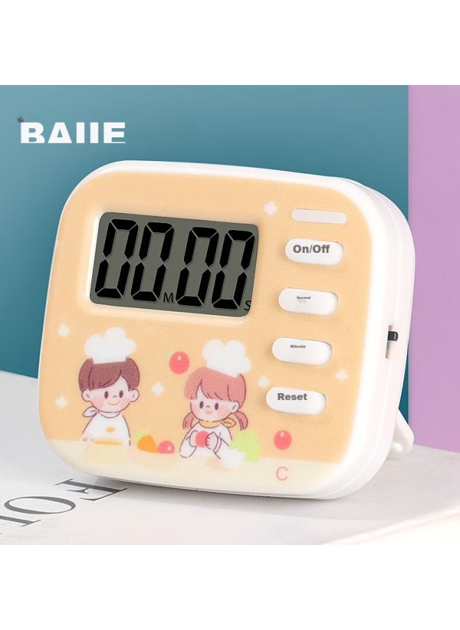 Bai Jie Baijie Timer, Kitchen Multifunctional Timer, Time Management Learning Tool, Electronic Timer - Cute Kitchen Style  - Image 1