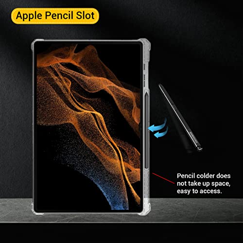 Dteck Clear Case for Galaxy Tab S10 Ultra/S9 Ultra/S8 Ultra 14.6 Inch with S Pen Holder, Thin Slim Lightweight Kickstand Shockproof Protective Transparent Soft TPU Back Cover for Samsung Tablet 14.9" - Image 3