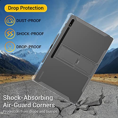 Dteck Clear Case for Galaxy Tab S10 Ultra/S9 Ultra/S8 Ultra 14.6 Inch with S Pen Holder, Thin Slim Lightweight Kickstand Shockproof Protective Transparent Soft TPU Back Cover for Samsung Tablet 14.9" - Image 4