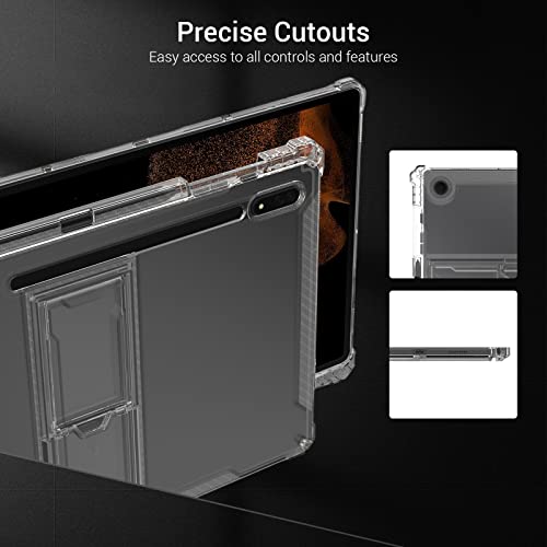 Dteck Clear Case for Galaxy Tab S10 Ultra/S9 Ultra/S8 Ultra 14.6 Inch with S Pen Holder, Thin Slim Lightweight Kickstand Shockproof Protective Transparent Soft TPU Back Cover for Samsung Tablet 14.9" - Image 5