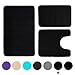 Buganda Memory Foam 3 Pieces Bathroom Rugs Set - Thick Soft Absorbent Non-Slip Bath Mats, Washable Small/Large/Contour - Image 2