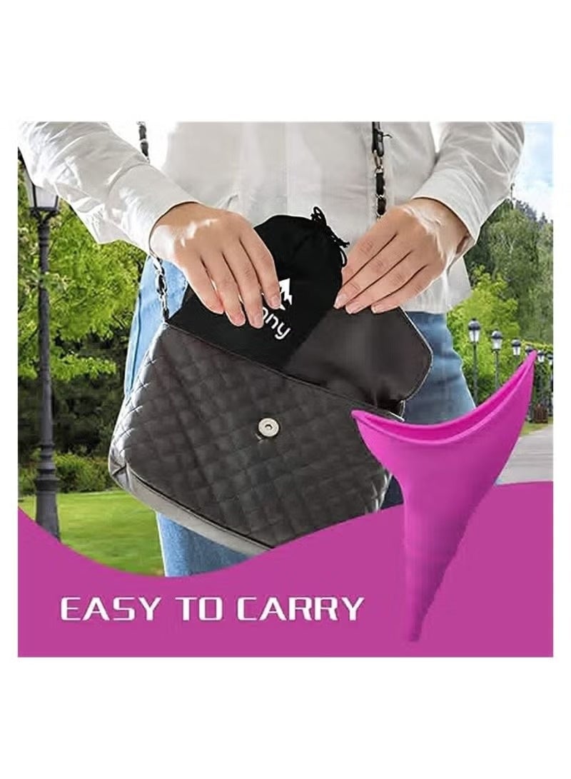 يوڠام جهاز تبول للنساء محمول – قمع تبول قابل لإعادة الاستخدام، يسمح بالتبول واقفًا، مناسب للسفر، التخييم، التنزه، والأنشطة الخارجية - Image 5