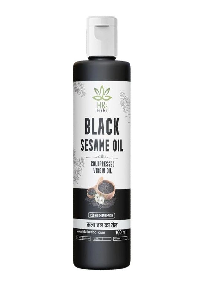 HKs Herbal زيت السمسم الأسود العشبي من إتش كيه | تغذية طبيعية | زيت للوجه والبشرة والتدليك 100 مل - Image 1