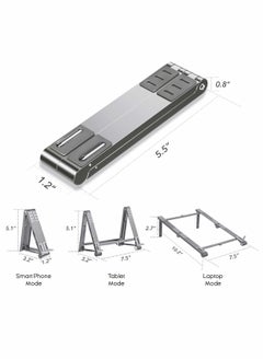 Y&D Laptop Stand, Portable 3-in-1 Multi-Function Foldable Device Holder, Pocket Size Adjustable fit Your Phone, Tablet, and Laptop(15.6'' Below), Multi Angles Aluminum Ergonomic  - Image 5