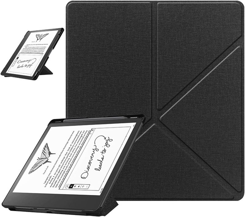 لاكيون حقيبة حامل متوافقة مع Kindle Scribe 10.2 بوصة [إصدار 2022/2024]، غطاء 10.2 بوصة مع وظيفة التشغيل/الإيقاف التلقائي، زوايا عرض متعددة (أسود) - Image 1
