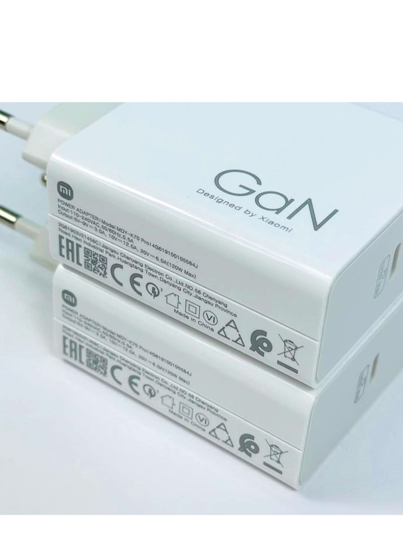 شاحن سريع جديد من شاومي 120 واط GaN USB-C مع كابل Type-C – حل شحن فائق السرعة - Image 4