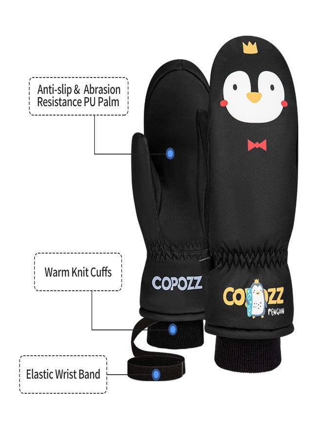 COPOZZ Ski Mittens Kids, 3M Thinsulate Insulated Thermal Child Snow Gloves Windproof Warm Winter Ski Gloves for Boys Girls - Image 3