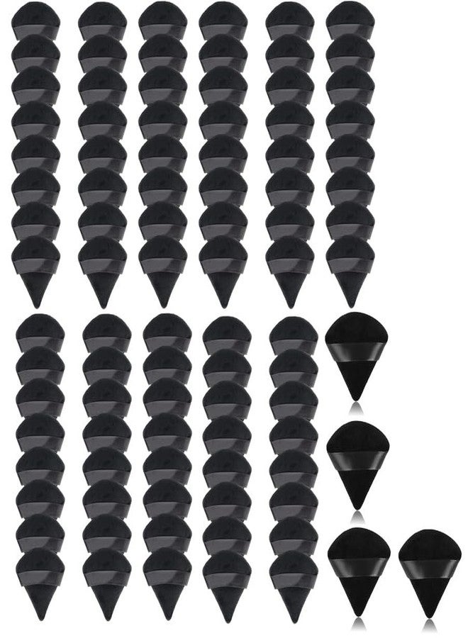 SUNISA 92 Pieces Triangle Cosmetic Loose Powder Puffs Washable Reusable Soft Plush Foundation Sponge for Face Body Wet Dry Makeup Tool- Multicolor Pack of 92 - Image 1