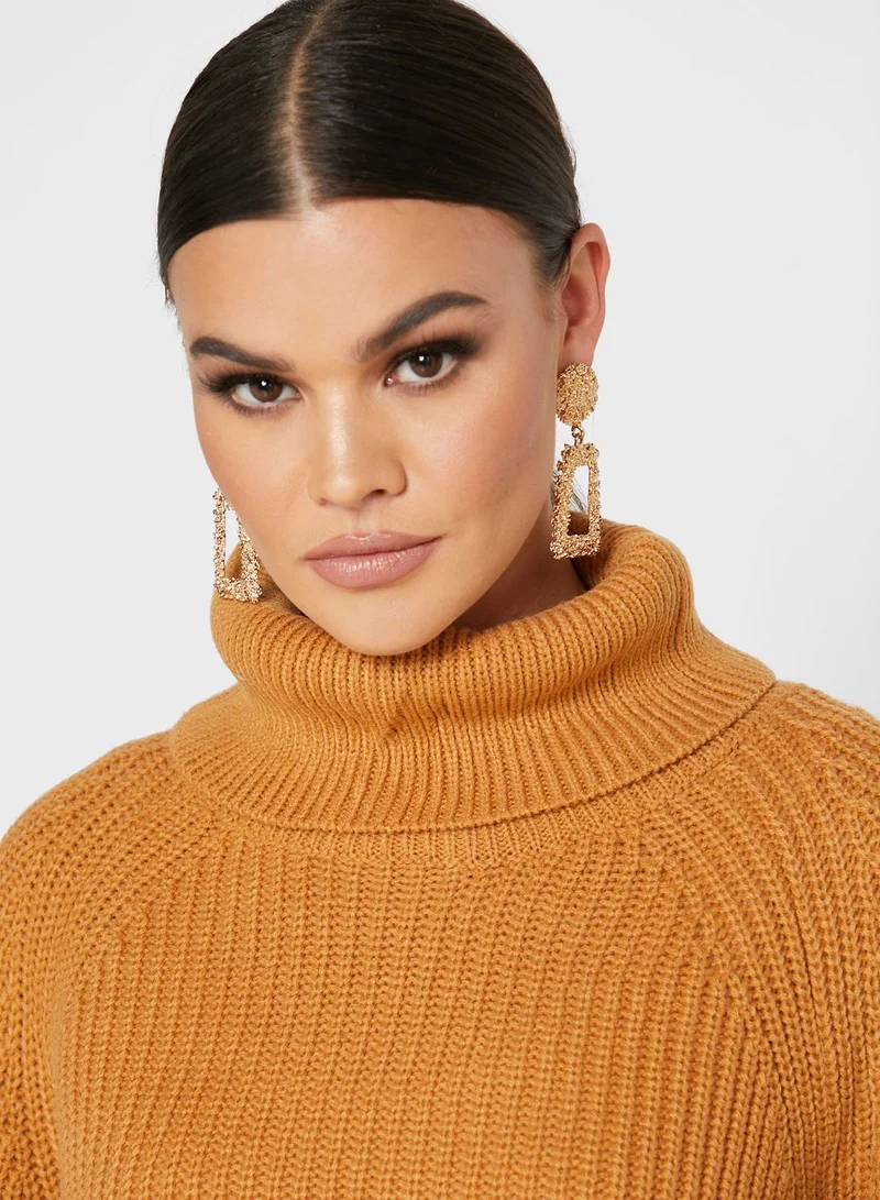 Missguided Roll Neck Crop Sweater