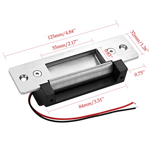 YUHANUS Electric Door Strike Lock ANSI Standard Heavy Duty 12V DC Fail-Secure or Fail-Safe Adjustable for Access Control Cylindrical Locksets - Image 5