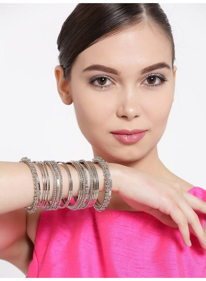 YouBella Oxidised Jewellery Sets for Women Silver Plated Afghani Tribal Necklace Jewellery Set with Earrings and Bangles Combo for Girls/Women (2.6) - Image 5