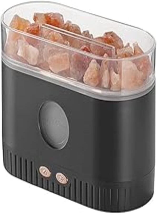 Generic - Humidifier Ultrasonic Stone Salt Volcanic With 3D Color Light Aroma Diffuser Essential Oil -200Ml Grey - Image 1
