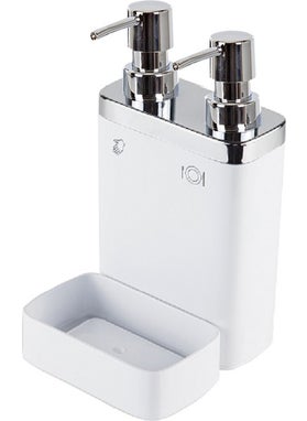 Primanova Viva 2-pack Liquid Soap Dispenser with Sponge -White 