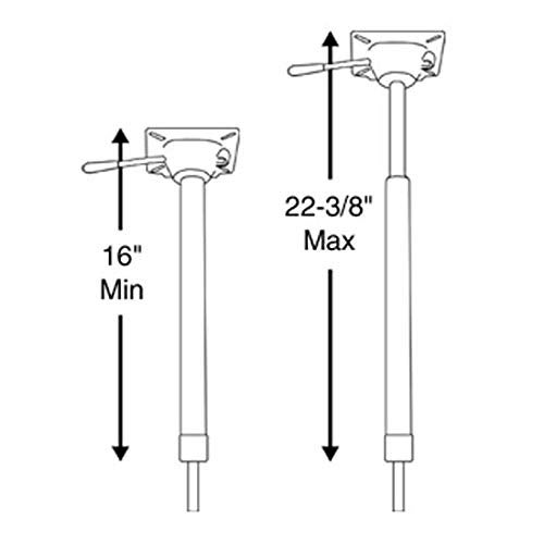 Springfield 1632012-A Power-Rise Threaded Pedestal for Kingpin Bases - 16" to 22-3/8", Anodized Finish - Image 3