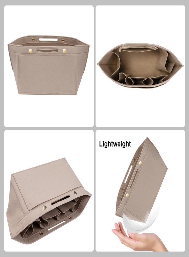 ETTP Purse Organizer Insert for LE PLIAGE Top Handle (Beige, Large) - Image 3