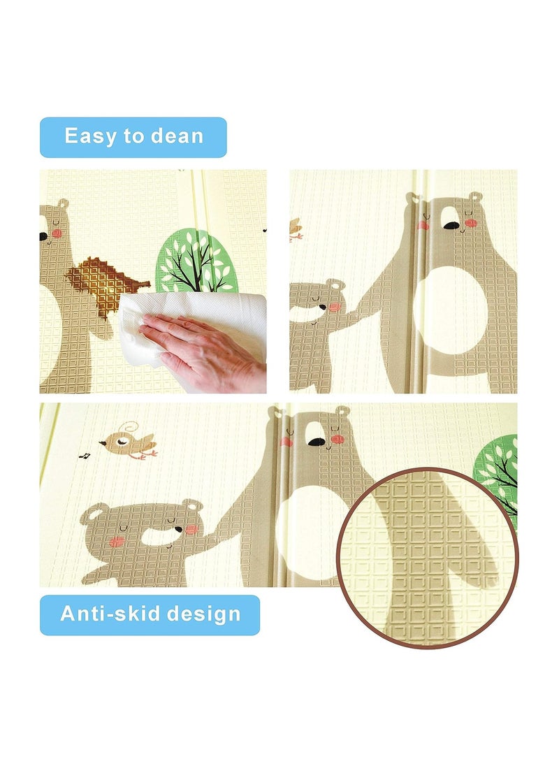 VIO Baby Non slip Portable Foldable Play Mat Infant Baby Crawling Mat Toddler and Kids Waterproof Foam Floor Mat Washable Easy wipe Foam Mat  - Image 5