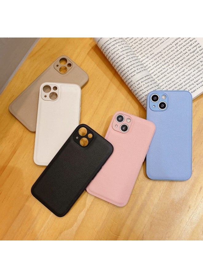 Generic - Litchi Pattern IPhone 13Pro Apple 12 Mobile Phone Case Solid Color Leather 11Pro Max Full Soft Applicable-Color:White-Applicable Model:iphone16promax - Image 1