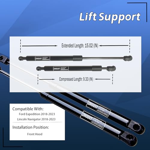 ZINSUXT Front Hood Lift Supports Shock Struts Gas Spring for Ford Expedition 2018-2023，for Lincoln Navigator 2018-2023 - Image 4
