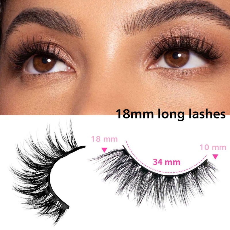 Azenlo False Eyelashes 48 Pairs Faux Mink Lashes 10-18mm Wispy Lashes 3D Fluffy Cat Eye Lashes Pack Bulk Wholesale Strip Long Lashes(style 48-036) - Image 2