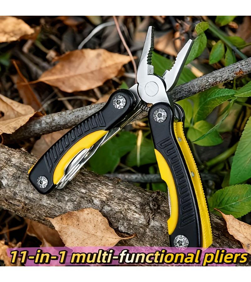 11 In 1 Multifunctional Folding Pliers Portable Pliers with Bottle Opener - Image 4
