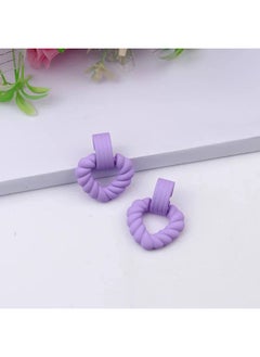 triangle Earring Of Fluffy Women's Accessories-Purple