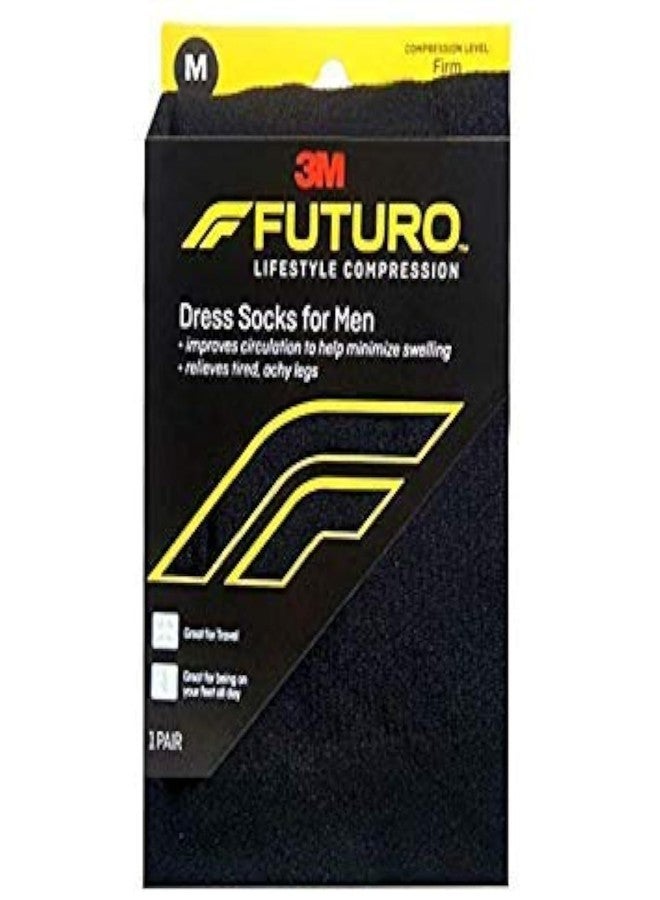 FUTURO Dress Socks For Men Firm Compression Medium Black 1 Pair (Pack of 2) - Image 1