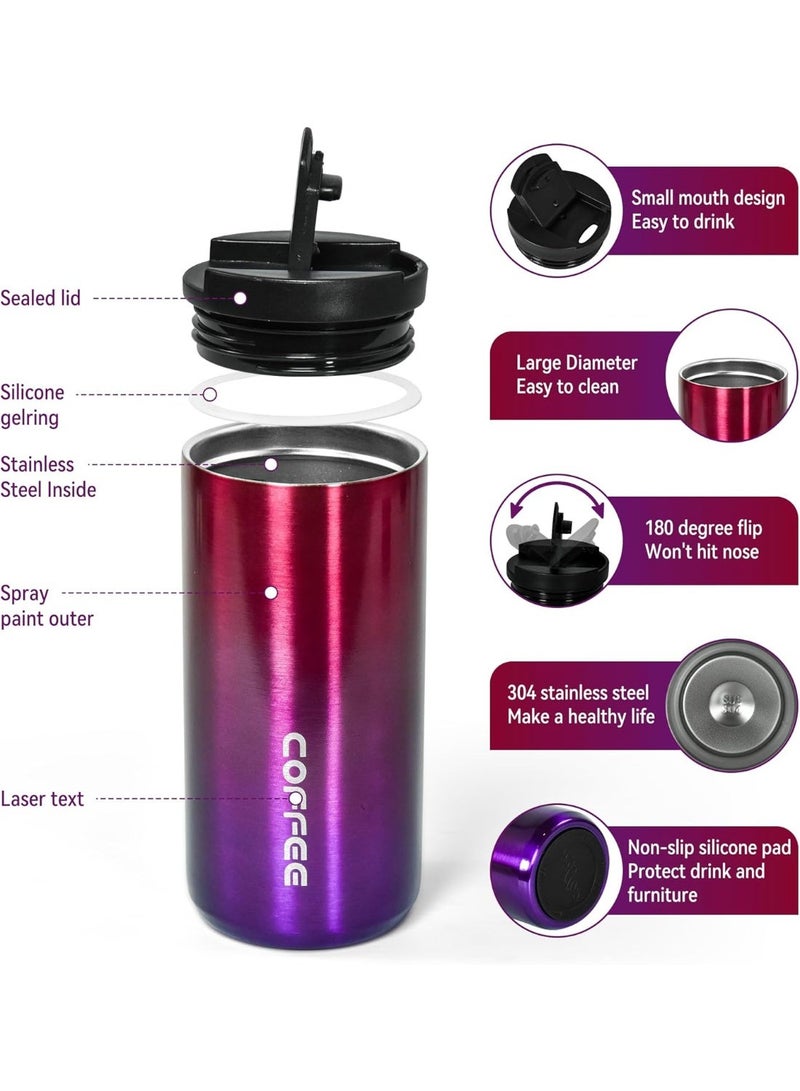 ROEIEIS Insulated Coffee Mug 14oz,Travel Coffee Tumbler,Vacuum Insulated Coffee Mug with Leak Proof Screw Lid Coffee Cup for Men and Women for Hot & Cold Drinks - Image 3