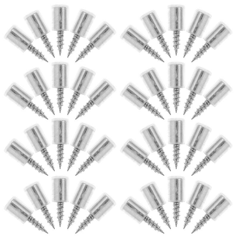 100pcs Metal Shelf Support Nails Self Tapping Screw With Rubber Sleeve For Cabinet Laminate Support Kitchen Closet Shelves - Image 1