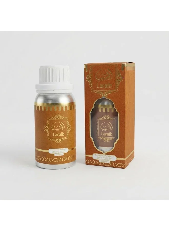 ARD PERFUMES Laraib Concentrated Perfume Oil 100ml by Ard Perfumes | Alcohol-Free Arabic Attar | Long Lasting Fragrance | Orange, Pineapple, Rose, Jasmine, Sandalwood & Ambergris