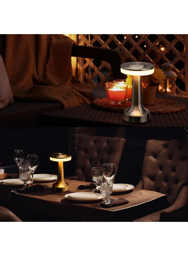 Beauenty Portable LED Table Lamp with Touch Sensor, 3-Levels Brightness, Rechargeable Battery (Gold) - Image 5