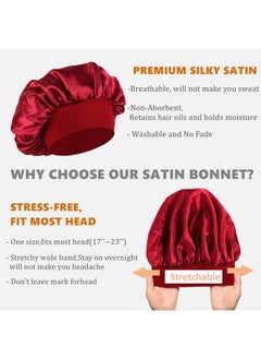 Himoswis 6 Pcs Satin Hair Bonnets For Black Womenhair Bonnet For Sleepingsleep Bonnets For Women/Menbonnet For Mensatin Bonnets For Curly Hair  - Image 4