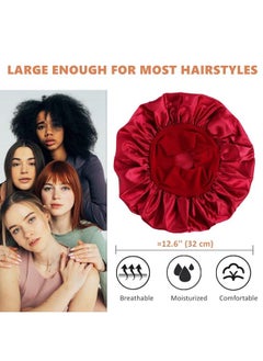 Himoswis 6 Pcs Satin Hair Bonnets For Black Womenhair Bonnet For Sleepingsleep Bonnets For Women/Menbonnet For Mensatin Bonnets For Curly Hair  - Image 5
