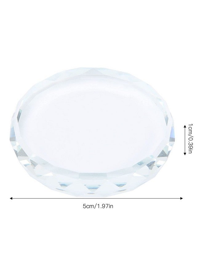 Brrnoo 2Pcs Nail Art Painting Color Toning Glass Board Mixed Color Palette Makeup Display Boardnail Polish False Eyelash Glue Hold Makeup Pallet Nail Art Display Cosmetic Mixing Tools - Image 5